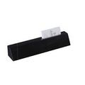 Blank Rectangular Name Plate Bar w/ Card Holder (Jet Black)